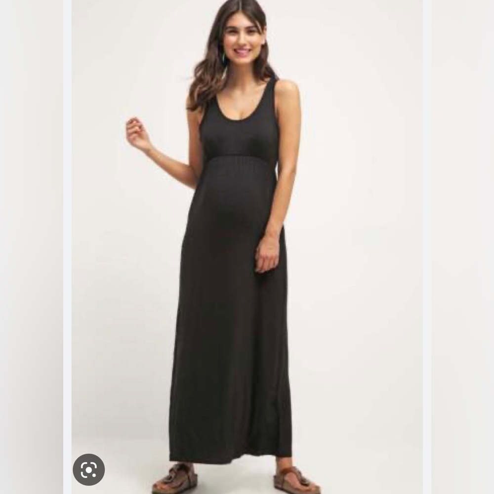 Gap Maternity black maxi dress, size small